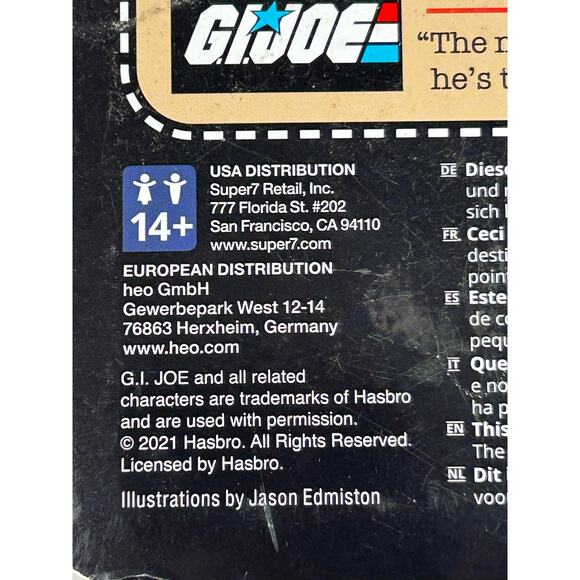 GI Joe Snake Eyes Commando Super7 ReAction 3.75 in sealed card 2021 - Picture 4 of 4